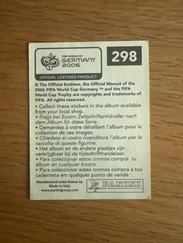 Panini World Cup Germany 2006 - #298 Ronaldo Rookie Sticker, Verzamelen, Nieuw