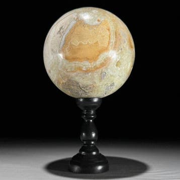 Geen minimumprijs - Prachtig paar onyx Sphere & Freeform-