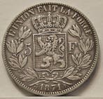 België. Leopold II. 5 Francs 1871 (Zonder minimumprijs)