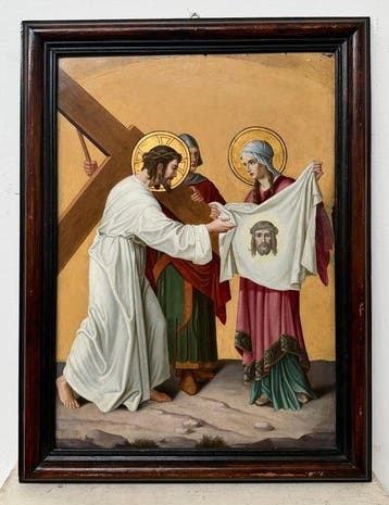 Italiaanse school (XIX) - Cristo sulla via del Calvario e, Antiek en Kunst