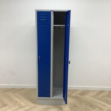 Garderobe/lockerkast 2 deurs, met hang en leg (hxbxd), Gebruikt