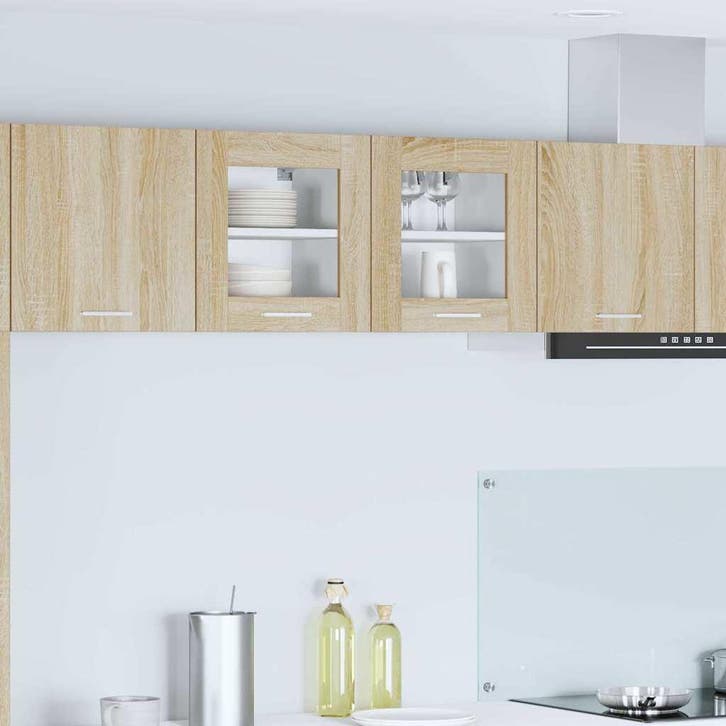vidaXL Hangkast 2 st Sonoma Eik Bewerkt hout, Huis en Inrichting, Kasten | Overige, Nieuw, Verzenden