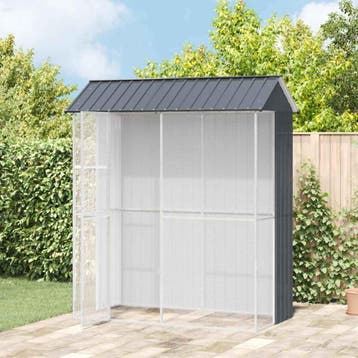 vidaXL Vogelkooi Antraciet 215 x 110 x 247 cm Gegevens staal, Verzenden, Nieuw