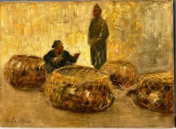 Henri Le Riche (1868–1944) - Scene avec Marchand de Coqs -, Antiquités & Art