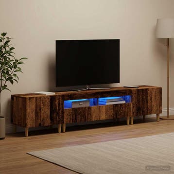 vidaXL 5-delige LED TV-kast Oud hout Bewerkt hout, Verzenden, Nieuw