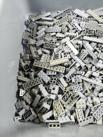 Lego - geen serie - 02 Partij van 1000 lichtgrijze