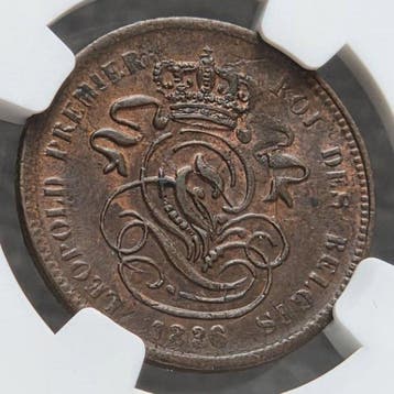 België. Leopold II. 2 Cent 1844