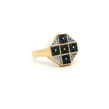 Zonder minimumprijs - Ring Zilver - 1.06ct. tw. Saffier -