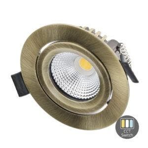 LED Inbouwspot – CCT-Switch – 6W – Brons - Kantelbaar – Var, Verzenden, Nieuw