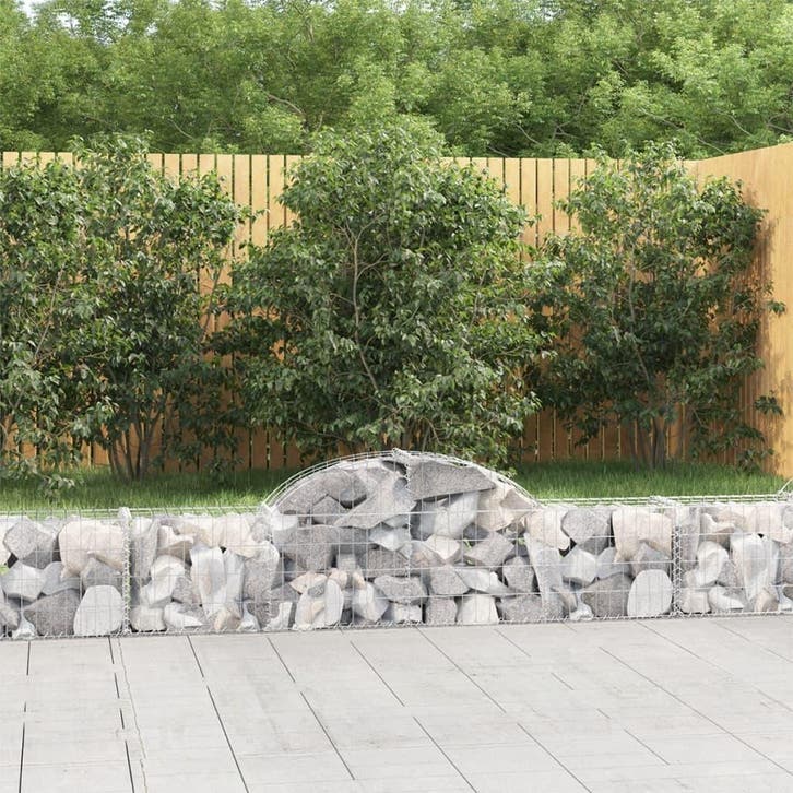 vidaXL Schanskorven 3 st gewelfd 200x30x40/60 cm, Tuin en Terras, Bloempotten, Nieuw, Verzenden