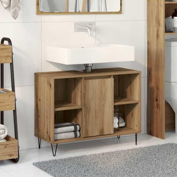 vidaXL Badkamerkast Artisan Eiken 80 x 33 x 60 cm Bewerkt, Verzenden