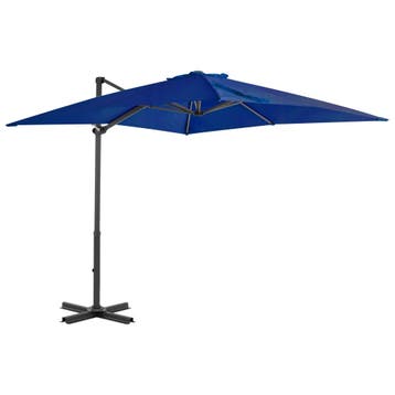 vidaXL Zweefparasol met aluminium paal 250x250 cm azuurblauw, Verzenden