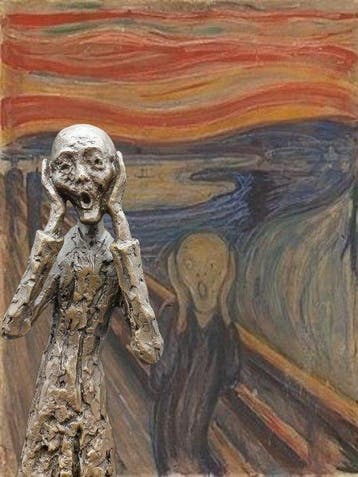 Edvard Munch (1863-1944) (after) - Beeld, The Scream - 38 cm