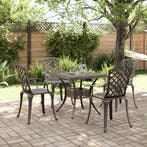 vidaXL 5-delige Tuinset geitaluminium bronskleurig, Verzenden, Nieuw, Tuinset