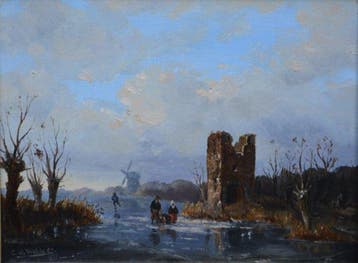 Hollandse School (XIX) - Winterlandschap