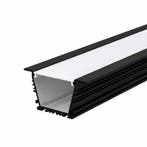LED Strip Profiel Inbouw | 3 Meter uit één stuk | Zwart | 6, Verzenden, Nieuw