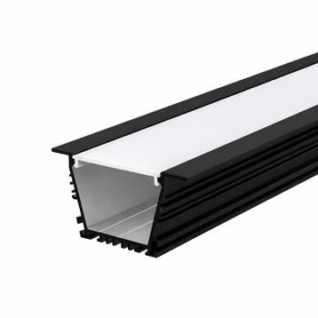 LED Strip Profiel Inbouw | 3 Meter uit één stuk | Zwart | 6, Verzenden