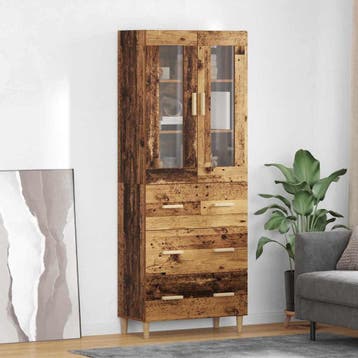 vidaXL Highboard Oud Hout 69,5 x 34 x 180 cm Gefabriceerd, Huis en Inrichting, Verzenden, Nieuw