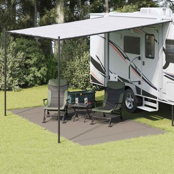vidaXL Tenttapijt Lichtgrijs 450 x 250 cm Polyetheen, Caravanes & Camping, Accessoires de tente, Verzenden