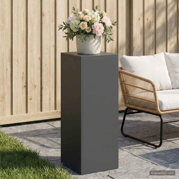 vidaXL Plantenstand Antraciet 30 x 30 x 80 cm Roestvrij, Verzenden