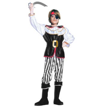 Piratenpak Zwart Wit Jongen, Verzenden