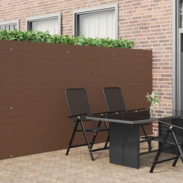 vidaXL Tuinhek Dubbelzijdig Bruin 1,8x3 m PVC, Verzenden