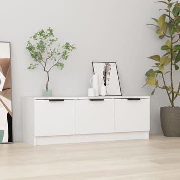 vidaXL Tv-meubel 102x35x36,5 cm bewerkt hout wit, Verzenden, Nieuw