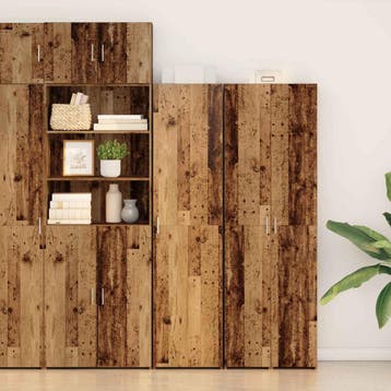 vidaXL Highboard Oudhout 45 x 42,5 x 185 cm, Verzenden, Nieuw