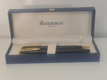 Waterman - (stylo à plume, stylo à bille) C/F CF Laque noir