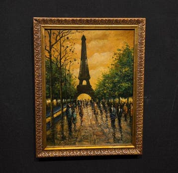 Franse school (XX) - Veduta su la Tour Eiffel