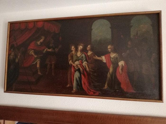 Italiaanse school (XVIII) - Ester davanti al re Assuero, Antiek en Kunst, Kunst | Schilderijen | Klassiek