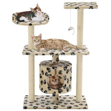 vidaXL Kattenkrabpaal met sisal krabpalen 95 cm, Verzenden