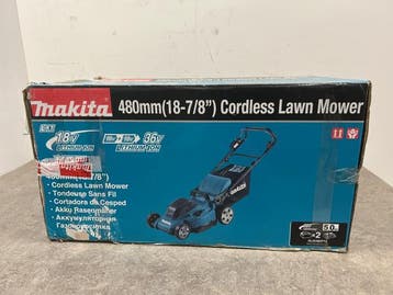Veiling - Makita accu grasmaaier 2x18V DLM480PT2, Nieuw