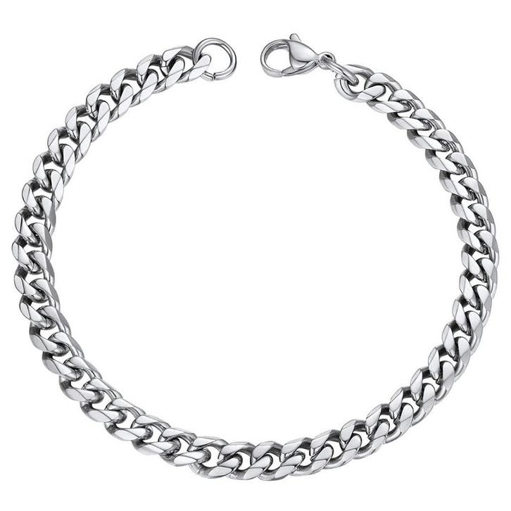 Fako Bijoux - Schakelarmband Gourmet - Cuban Link - Staal -, Handtassen en Accessoires, Armbanden, Verzenden