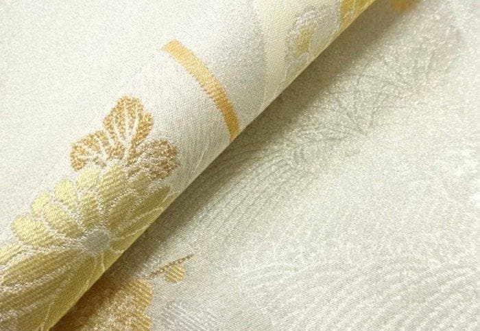 Nishijin-ori Obi Vintage Fabric Maruman Platinum Foil, Antiquités & Art, Antiquités | Autres Antiquités