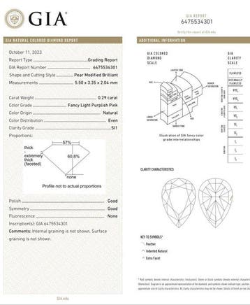 1 pcs Diamant (Couleur naturelle) - 0.29 ct - Poire - Fancy, Nieuw