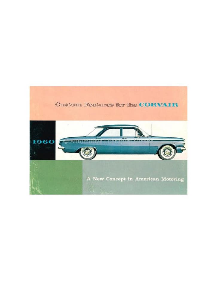 1960 CHEVROLET CORVAIR BROCHURE ENGELS (VS), Boeken, Auto's | Folders en Tijdschriften