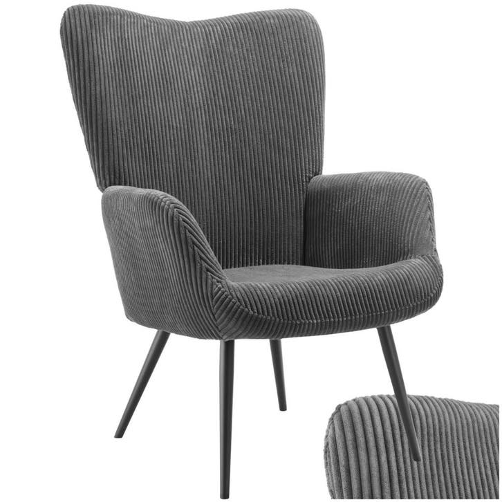 Fauteuil Hygge gestoffeerd, ergonomisch, draagkracht 150 kg, Maison & Meubles, Chaises, Envoi