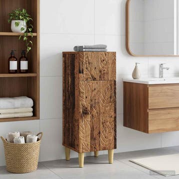 vidaXL Badkamer Opbergkast DELFT Oud hout 30 x 31 x 80 cm, Verzenden