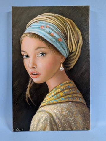 Giorgio Vitale (XX-XXI) - Omaggiando Vermeer - la ragazza