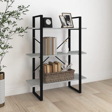 vidaXL Boekenkast 80x30x105 cm bewerkt hout grijs sonoma, Verzenden, Nieuw