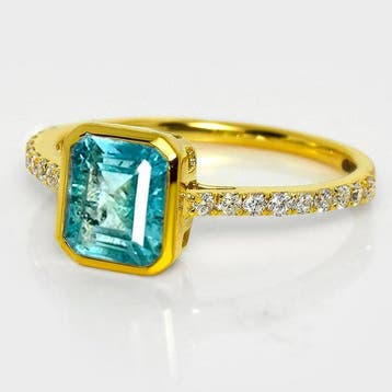 Zonder minimumprijs - Ring - 14 karaat IGI 1,91 ct Zambia, Nieuw