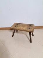 Bank - Hout - melkkruk, Antiek en Kunst