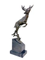 sculptuur, A jumping deer - 50 cm - Brons, Marmer, Antiek en Kunst