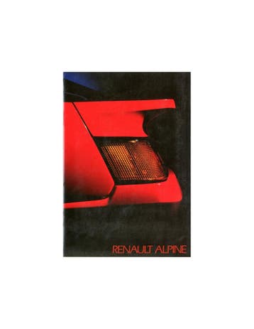 1985 ALPINE GT V6 BROCHURE NEDERLANDS