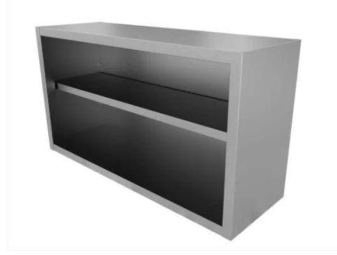 RVS Open Wandkast, Kast, B80 x D40 x H80cm, Articles professionnels, Aménagement de Bureau & Magasin | Commerce & Inventaire