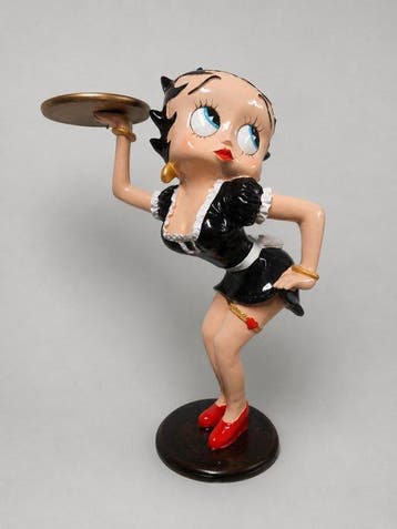 Beeld, 78 cm high beautiful statue Betty Boop white - 78 cm