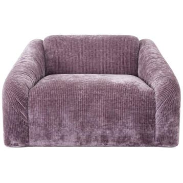 Paarse Ribfluwelen Fauteuil - Ongebruikt, Verzenden, 75 tot 100 cm, Zo goed als nieuw, 100 tot 125 cm