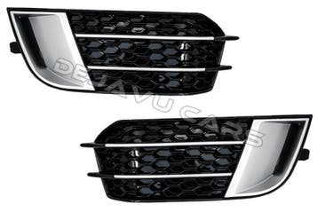 RS1 Look Mistlamp roosters Silver/Black Edition voor Audi A1, Ophalen of Verzenden