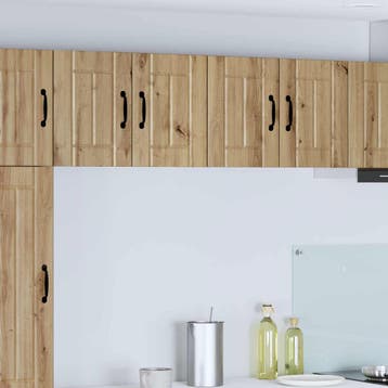 vidaXL Wandkast LUCCA 2 st Artisanaal eiken Bewerkt hout, Verzenden, Nieuw